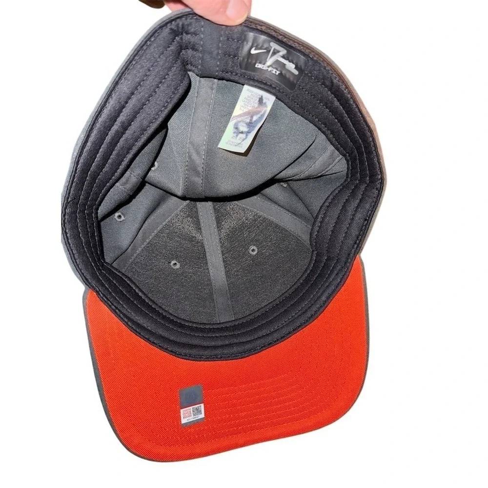 Nike Clemson Tigers Paw Print Hat Cap Gray Orange Unisex Adult‎ Size XL